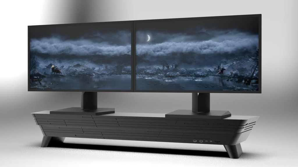 Standzy: All-in-1 Monitor Stand with 40Gbps Hub & UPS Power