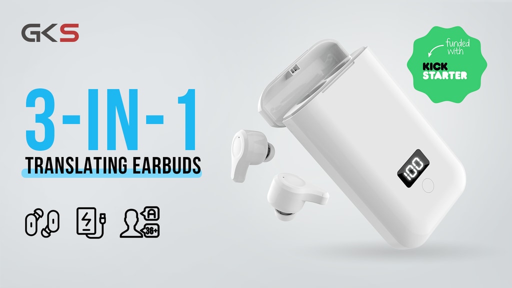 GKS 3-in-1 Translating Earbuds: Your Personal Assistant
