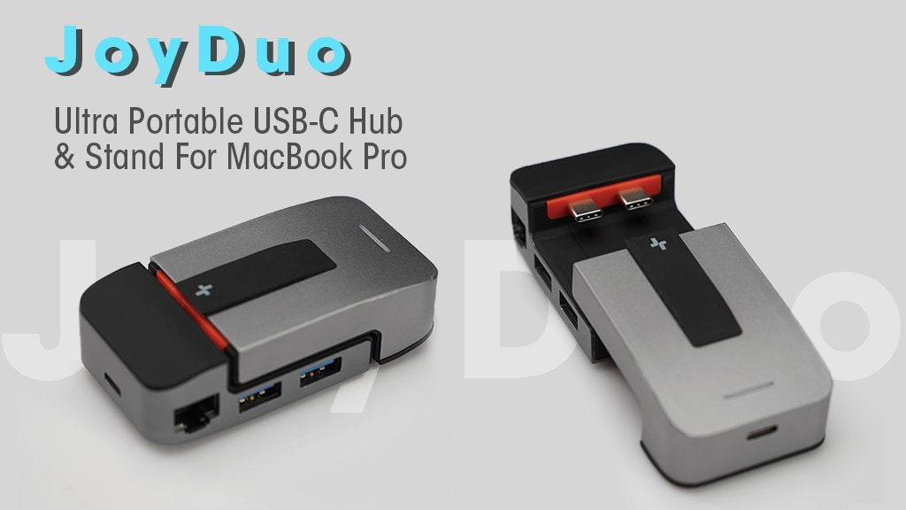 JoyDuo: Ultra Portable USB-C Hub & Stand For MacBook Pro
