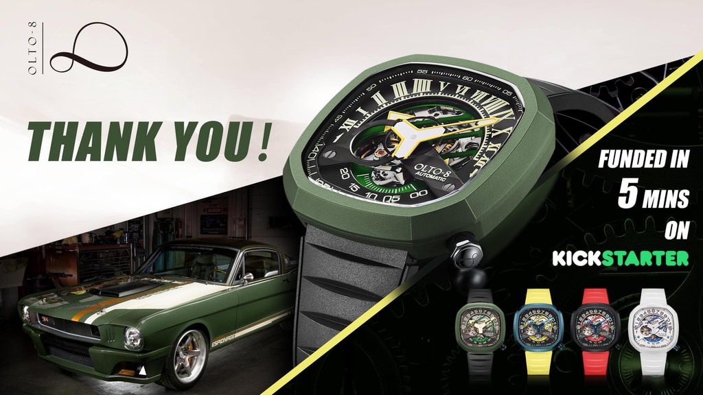 INFINITY Ⅱ: Speedometer-inspired 180° Dial Mechanical Watch