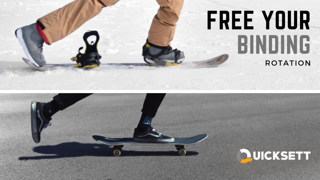 QuickSett V2 : The first rotating disc for snowboard binding