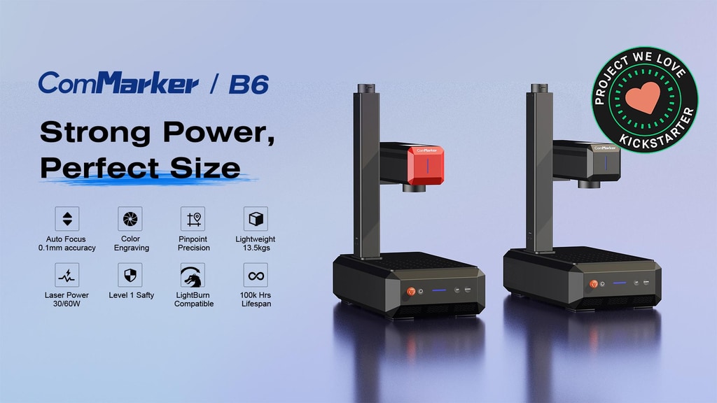ComMarker B6 Swift Laser Engraver - Deep Engraving & Cutting