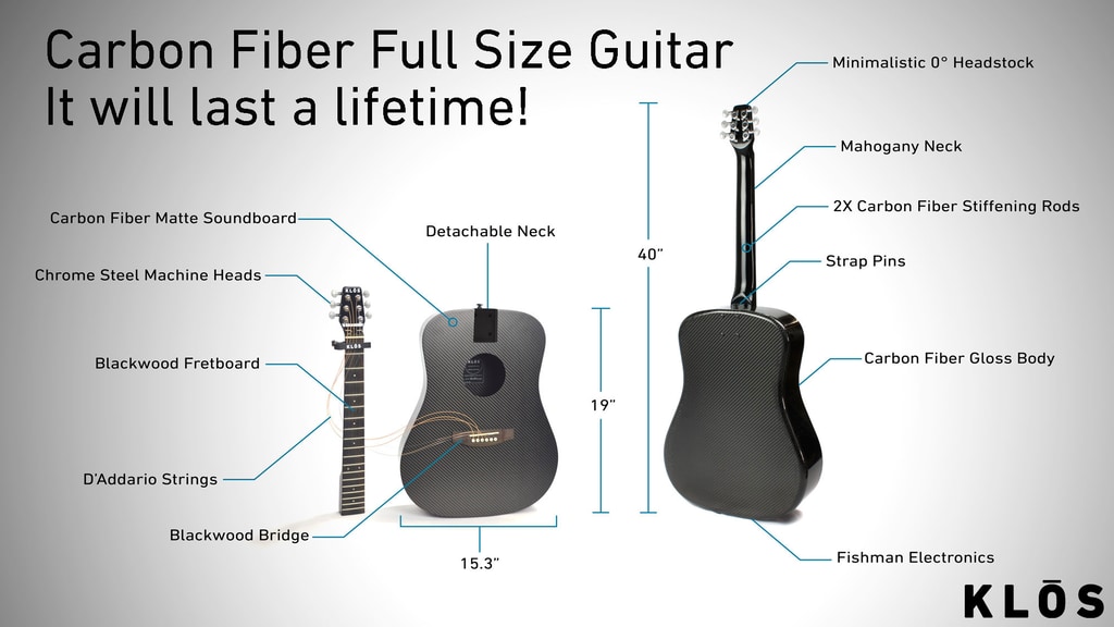 Carbon Fiber Full Size Guitar | KLOS Guitars