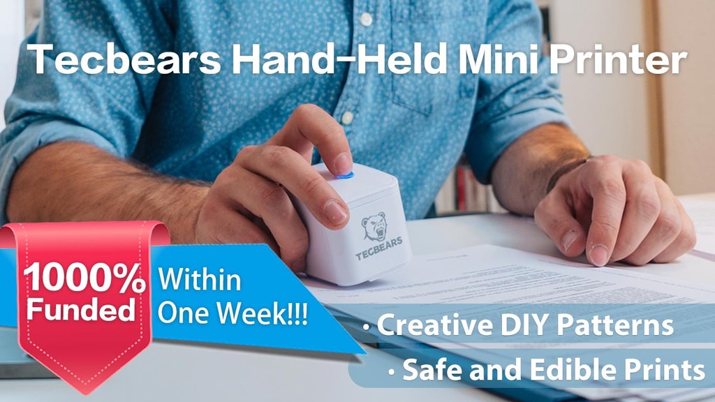 Tecbears Hand-Held Mini Printer: On All Surfaces
