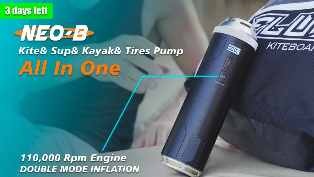 NEOB ：Portable 20Psi or 150Psi Versatile Kite&Sup&Tires Pump