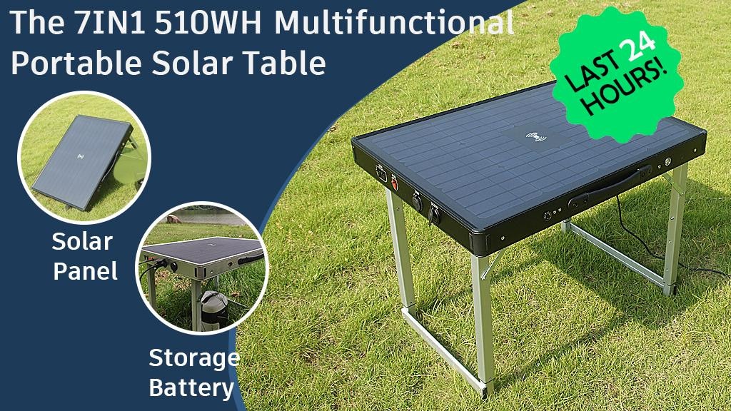 YH300-The 7IN1 510WH Multi-Solar Panel& Power Station Table