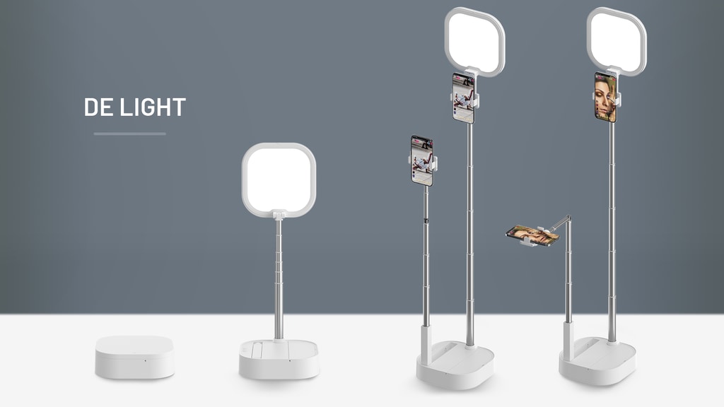 De Light: A Fold-Out Convertible Streaming Light & Stand Set