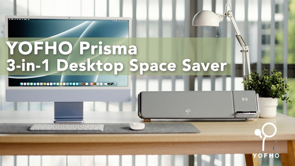 YOFHO Prisma: 3-in-1 Desktop Space Saver