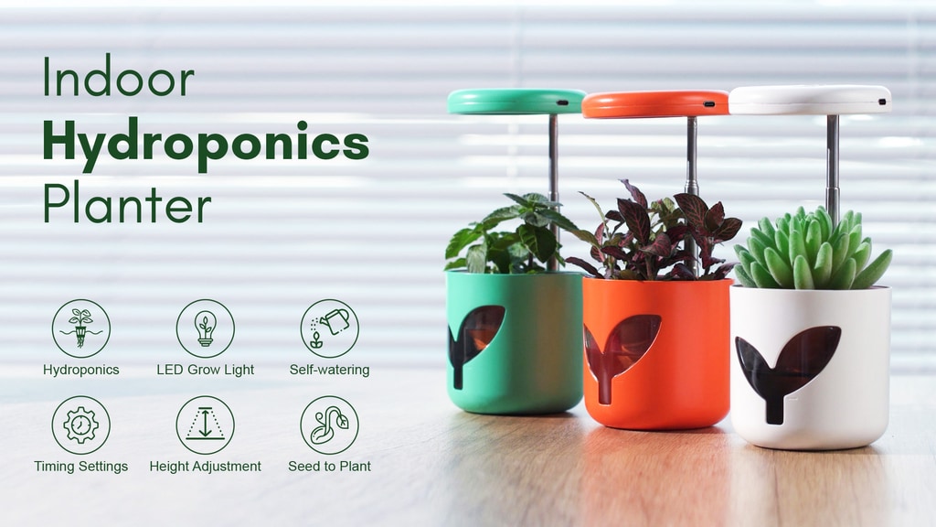 MarsPlanter - Indoor Hydroponics Planter With LED Grow Light