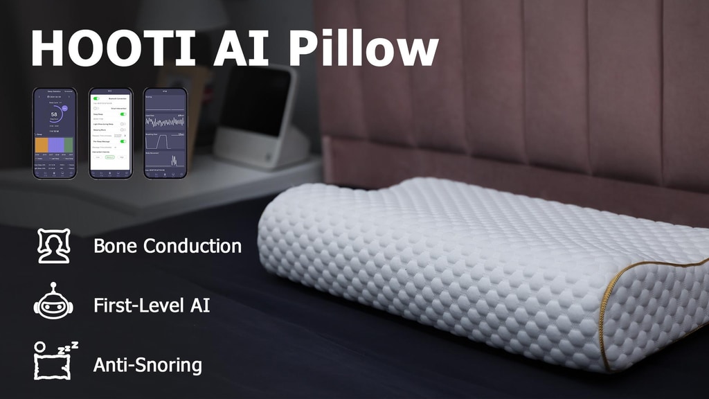 HOOTI: The Next Gen Of Bone Conduction AI Anti-Snore Pillow