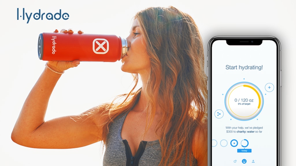Hydrade | Solar-Powered Double Wall Smart Bottle!