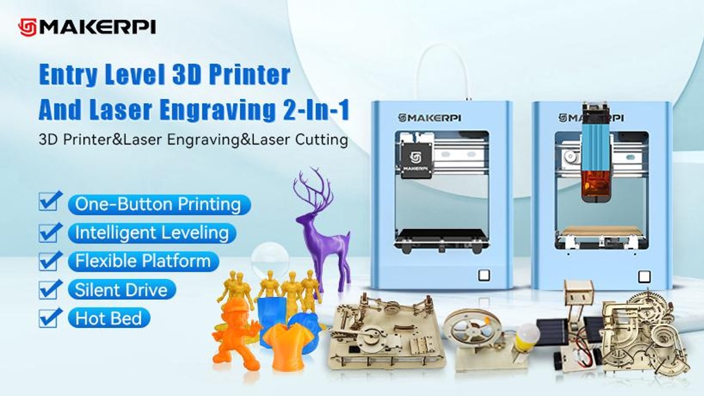 Entry Level 3d Printer&Laser Engraving 2-In-1