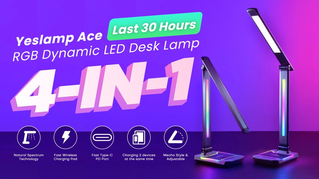 Yeslamp Ace: RGB eSports Dynamic 4-in-1 LED Desk Lamp