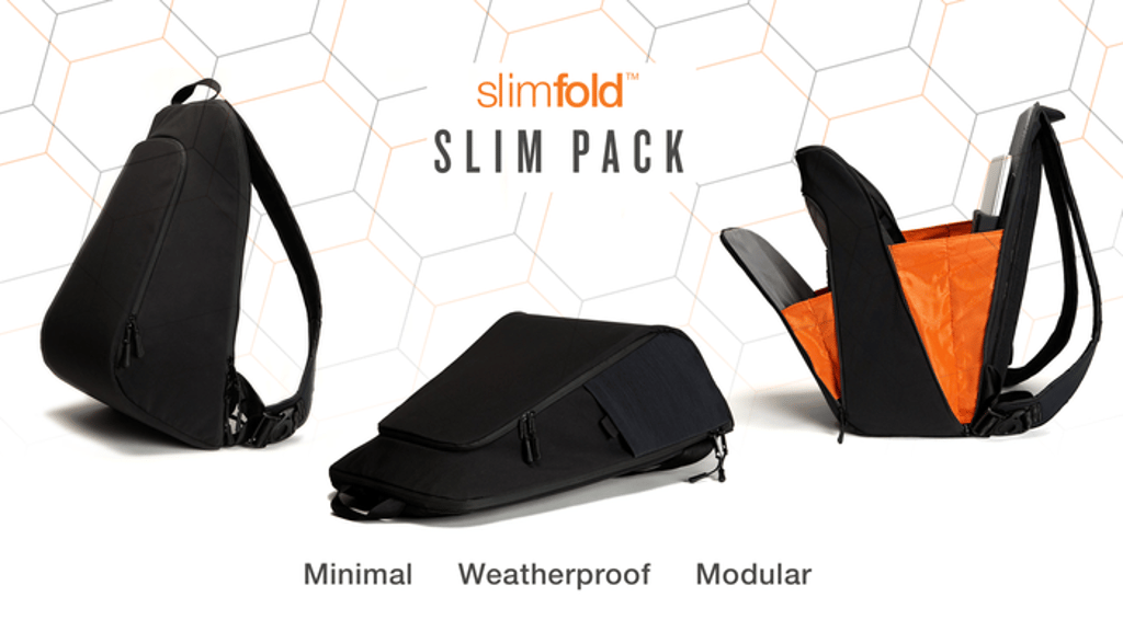 Slim Pack Weatherproof Minimal Commuter Backpack by SlimFold