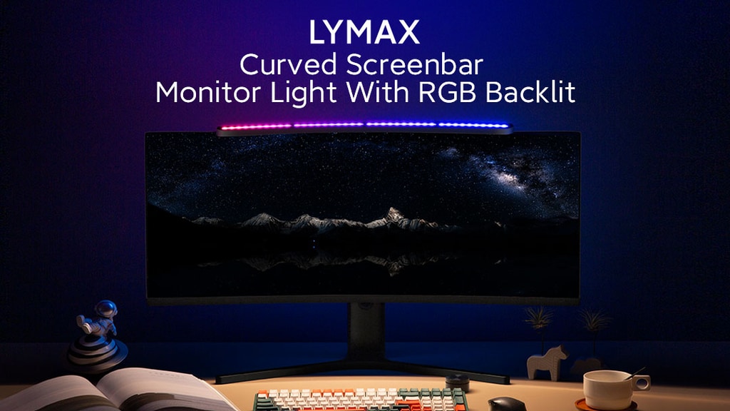 LYMAX Curved Screenbar Monitor Light with RGB Backlit