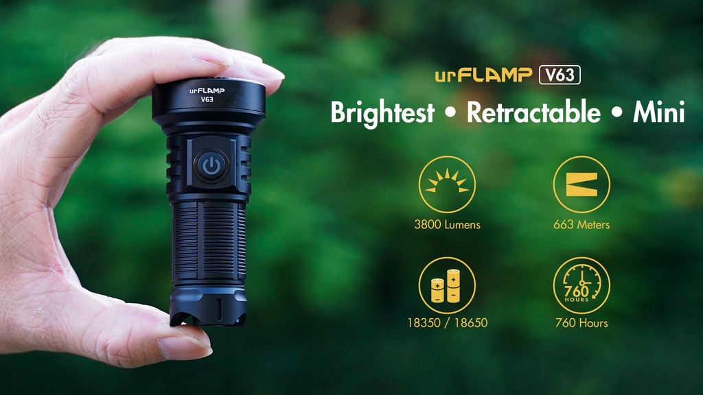 urFlamp V63: Brightest Retractable Flashlight in Your Pocket