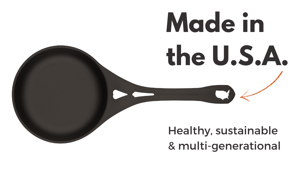 SOLIDteknics 'Lightning' Quenched iron skillet. Tough. Lite.