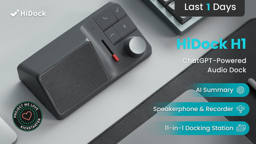 HiDock H1: ChatGPT-Powered Audio Dock with AI Summary
