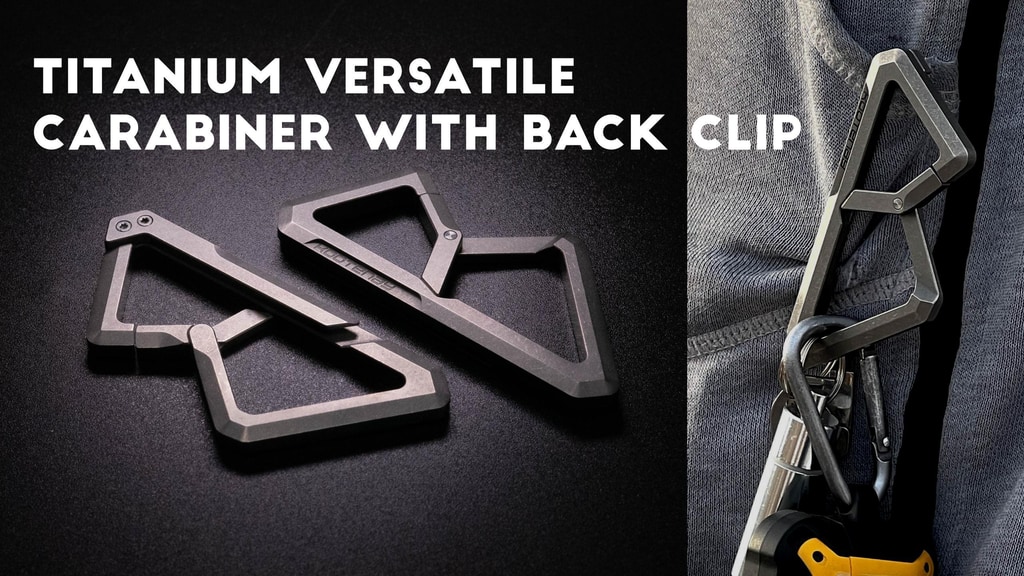 Kootenay | Top Grade Titanium Carabiner With Handy Back Clip
