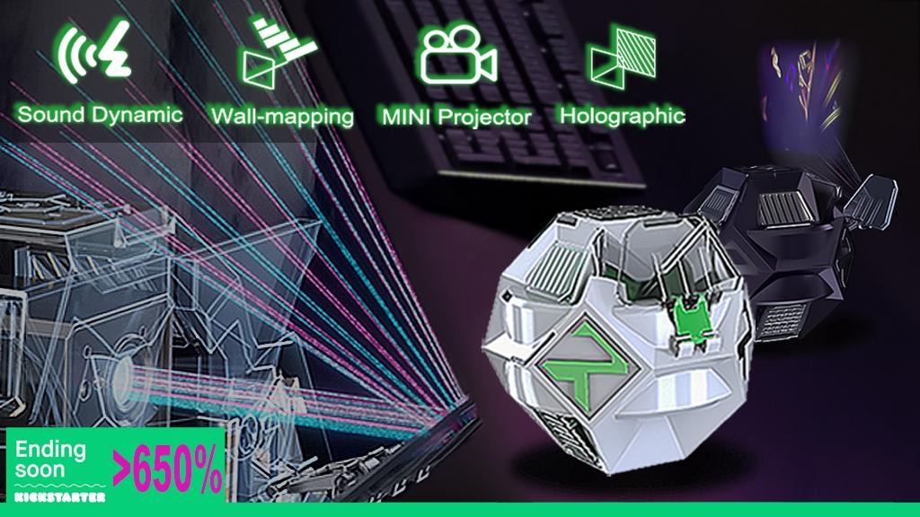 CYBERPUNK?CYBERWING!Desktop Hybrid HD Holographic Projector