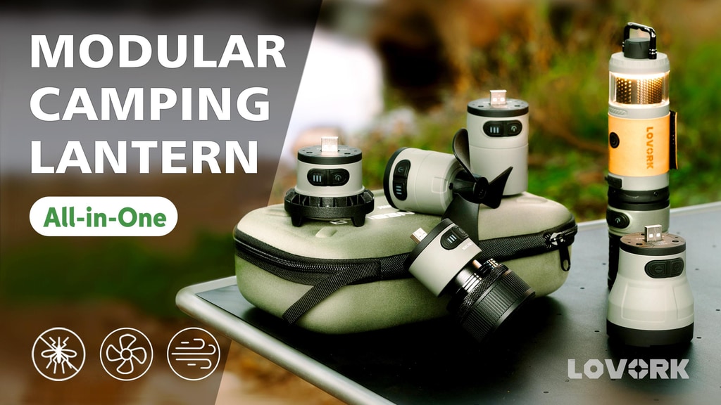 LOVORK ：Powerful 7-in-1 Modular Camping Lantern