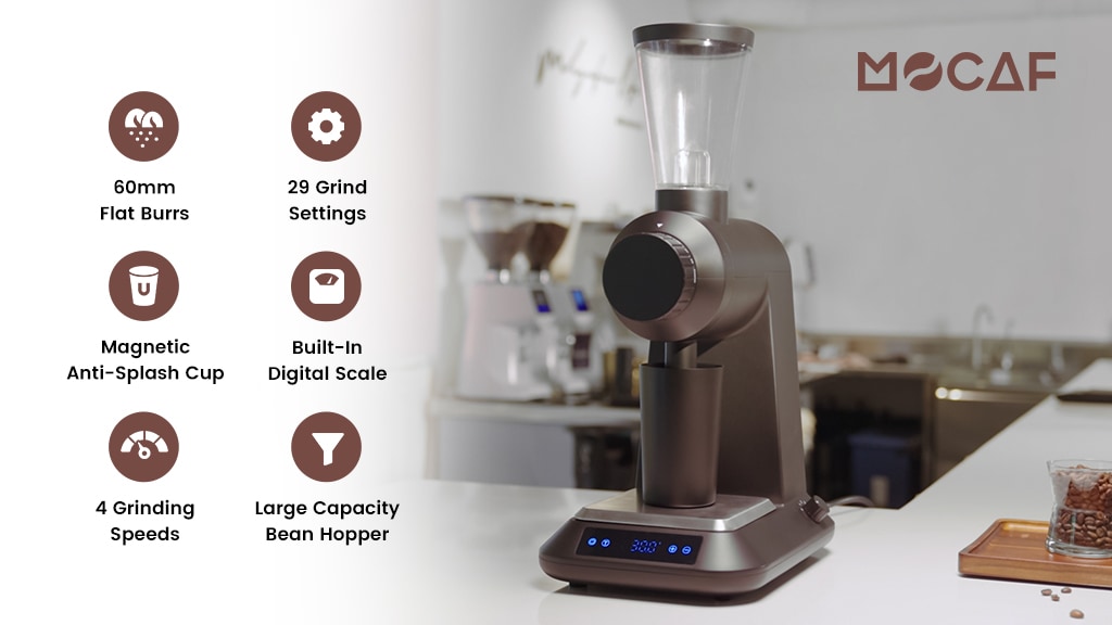 Mocaf Electric Coffee Grinder: For All Brewing Methods