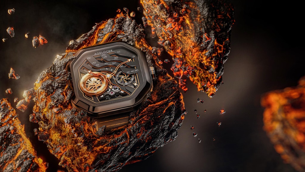AGELOCER|Volcano-Inspired Three-Hand Split Time System Watch