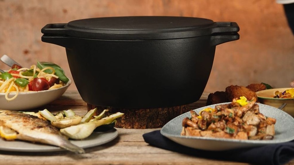 CrushGrind KIM_BO : 4-in-1 Cast Iron Dutch Oven