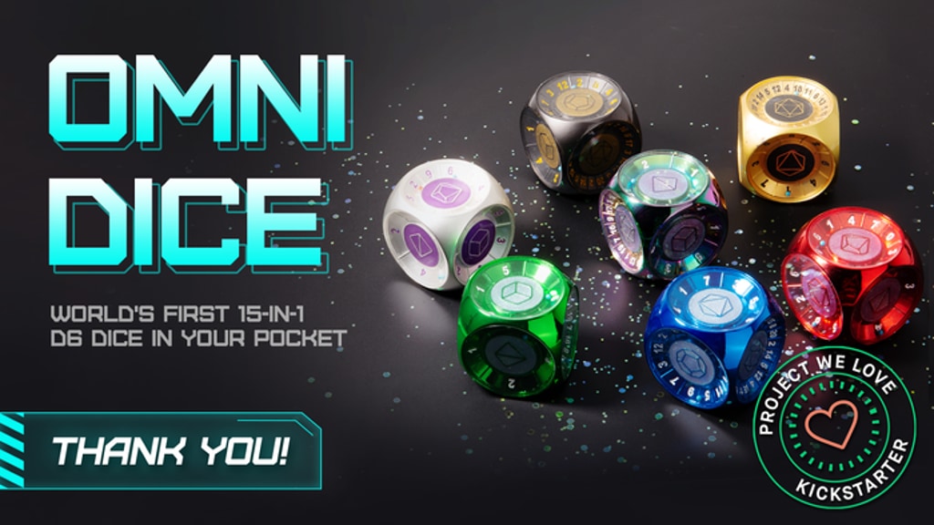 Omni Dice: World's First 15-in-1 D6 Dice in Your Pocket