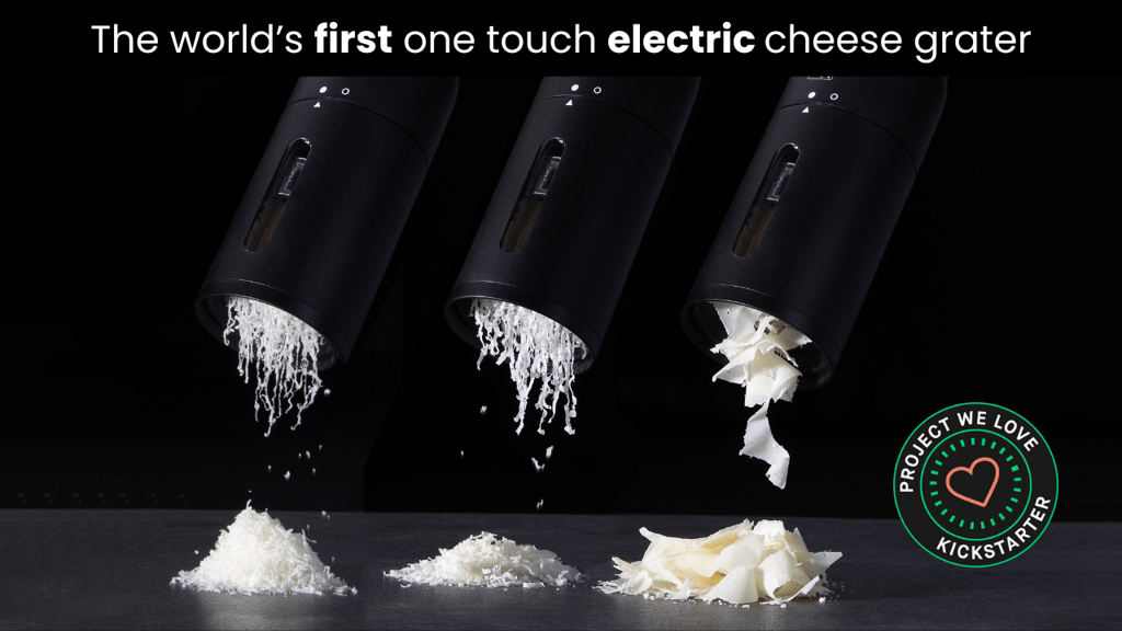 Grater Rain : World's First One Touch Electric Cheese Grater