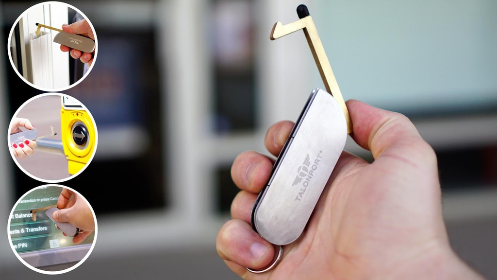 Talontag Covered Contactless Door Opener Keychain Touch Tool