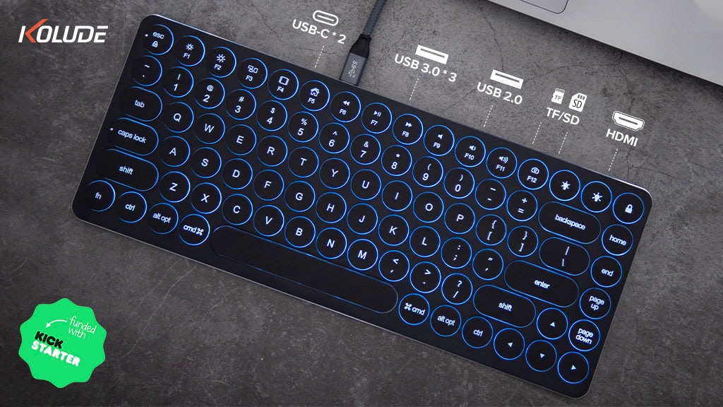 Kolude KD-K2 Aluminum Keyboard: Bluetooth vs Hub Version