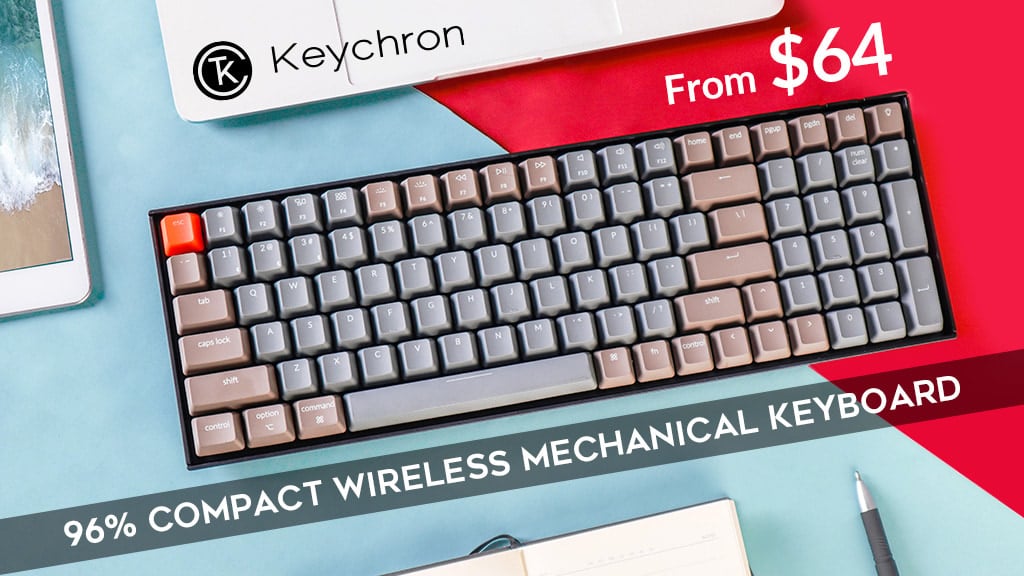 Keychron K4 | 96% Compact Wireless Mechanical Keyboard