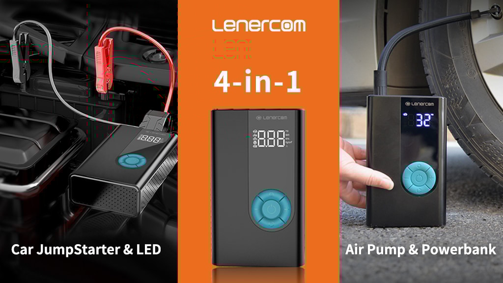 Lenercom 4-in-1 Car Jump Starter