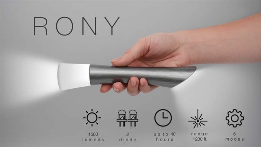 RONY flashlight - an innovative fusion of metal and light