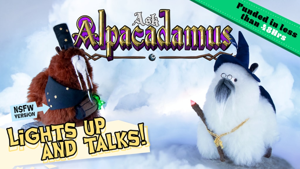 ALPACADAMUS: A plush & furry fortune-telling creature.