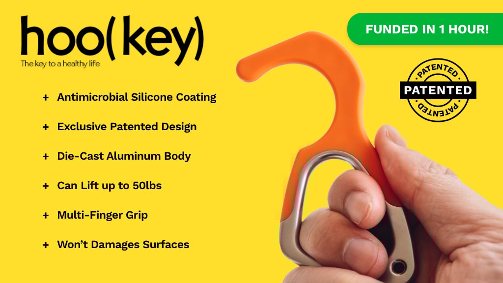 Hoo(KEY) - Antimicrobial Silicone Patented No-Touch Tool