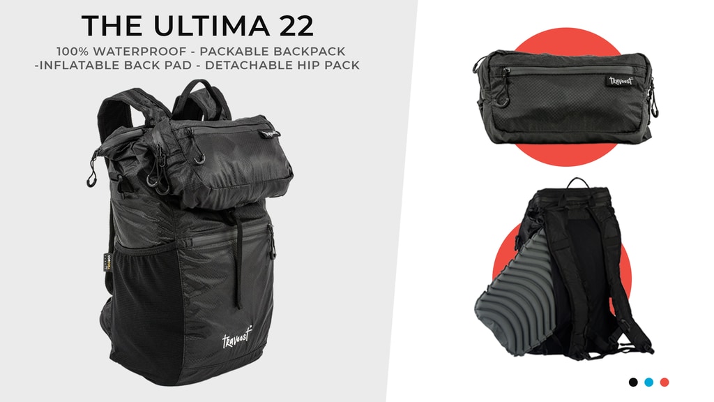 The Ultima 22 | Packable Backpack with Detachable Hip Pack