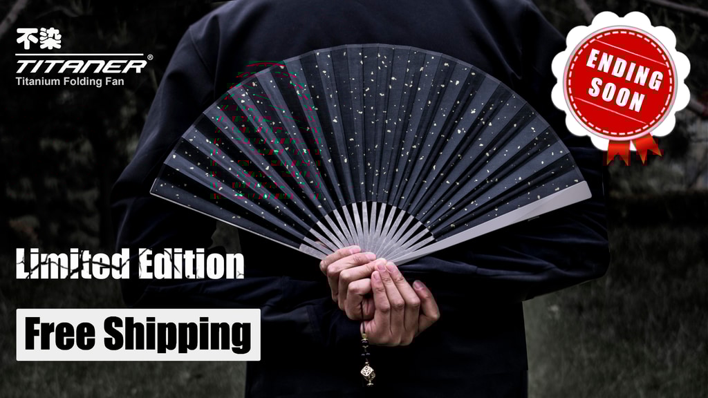 TITANER Titanium Folding Fan/ EDC Fan/ Window Breaking Tool