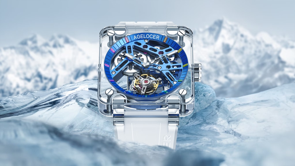 AGELOCER|Free-sprung Balance Sapphire Tourbillon Watch