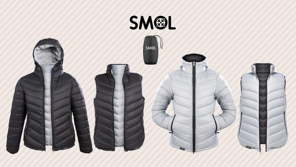 SMOL: A 6in1 All Weather Reversible Jacket That Packs Small