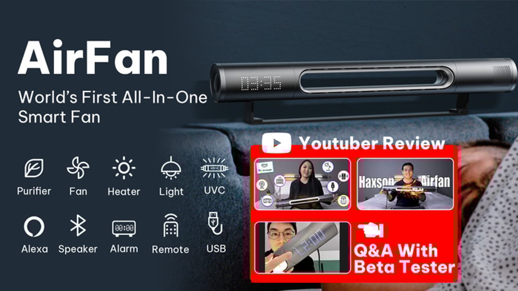 Haxson - Smart AirFan With 20 Features For Your Bed