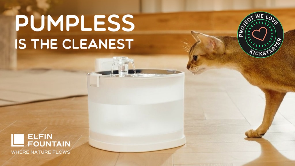 Elfin Fountain - Revolutionary Pumpless Fountain for Pets