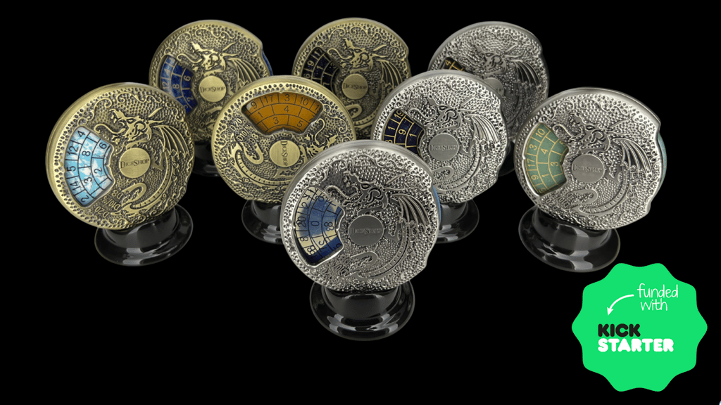 Gemstone Dice Spinners - Pocket Sized 7-in-1 Dice