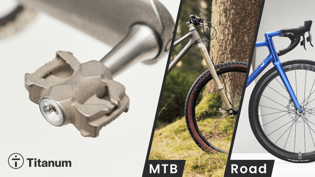 Titanum Pedals: Clipless. 3D printed Ti. Aerospace Inspired.