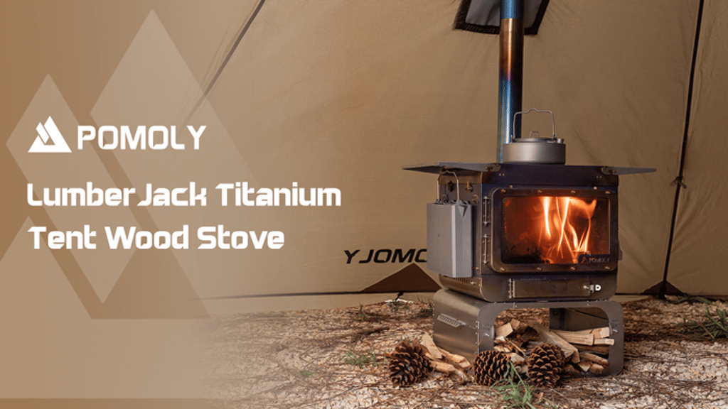 POMOLY LumberJack Fastfold Titanium Camping Wood Stove