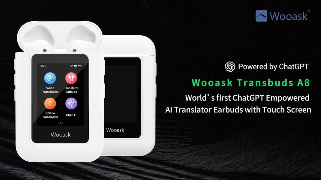 Wooask TransBuds A8: Translator Earbuds Powered by ChatGPT.
