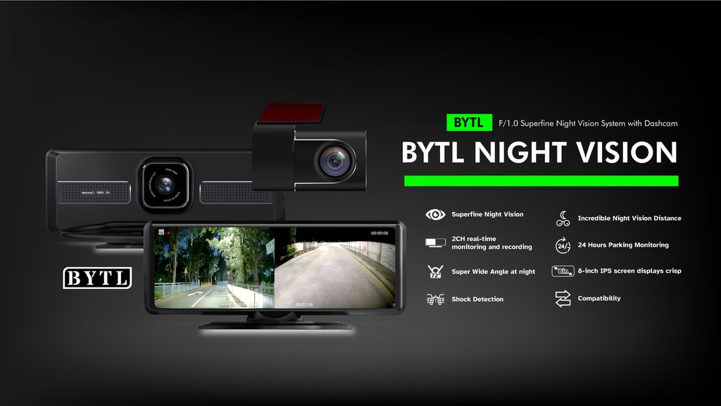 BYTL: F/1.0 Superfine Night Vision System with Dashcam