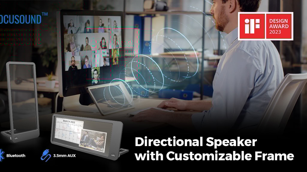 Focusound™: The see-thru glass directional speaker