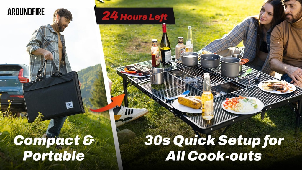 AroundFire: Most Portable Grill Table Fire Up Any Gathering